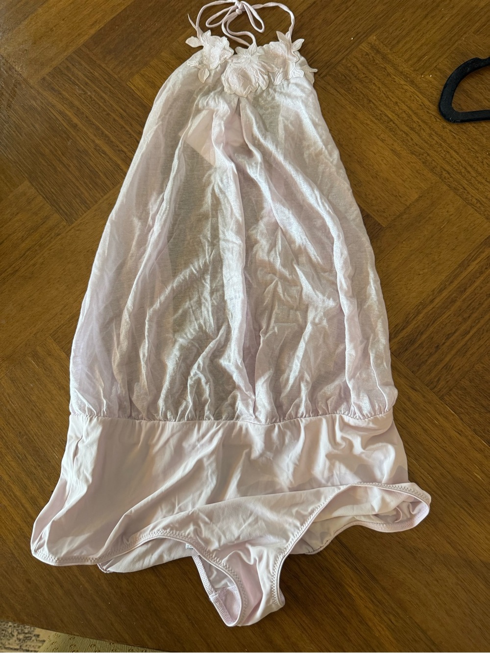 NWT La Perla Rose wireless halter bodysuit backless